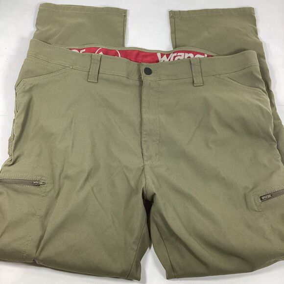 Wrangler ATG Pants Mens 40X30 Utility Stretch Outdoor Cargo Work Hiking Green - Picture 1 of 7